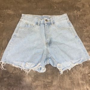 Denim Shorts High Waisted Ripped
